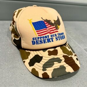 Desert Storm Support Our Troops Camouflage Cap